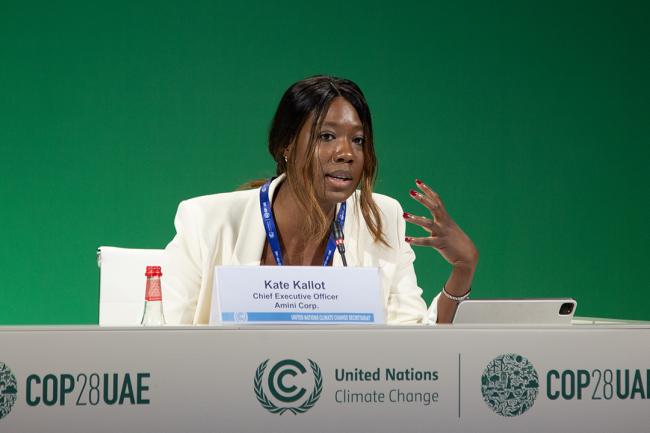 Kate Kallot, CEO, Amini Corp. -UNFCCC - SideEvent - 9dec2023 - Photo