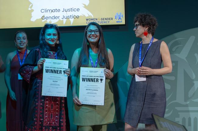 Maisa Rojas Corradi, Minister of Environment, Chile Hira Amjad, Executive Director DASTAK Foundation and Ayesha Amin, Baithak - WECF-Side Event -COP28 5dec2023 - Photo