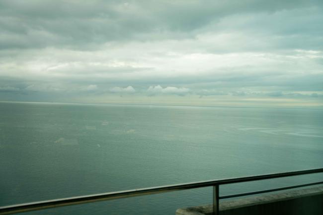 View of the Mediterranean Sea from the venue