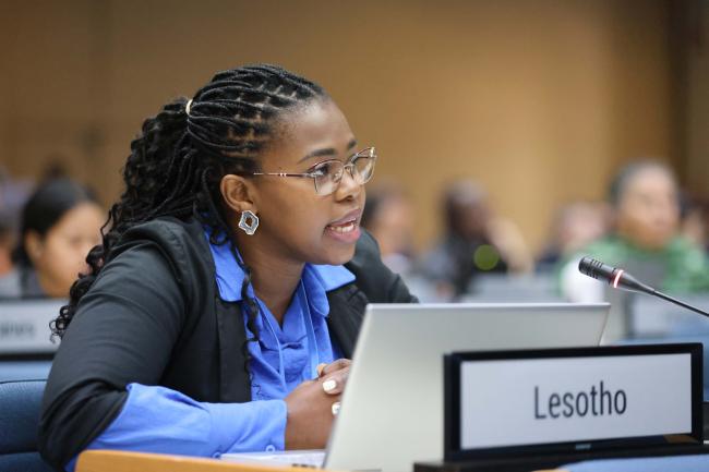 Moleboheng Juliet Petlane, Lesotho, Co-Facilitator of Contact Group 3 on work-related processes and procedures 