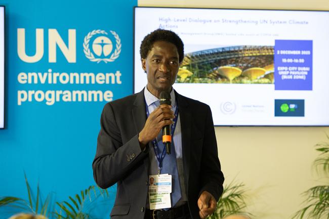 Moustapha Kamal Gueye, Director of Priority Action Programme, The International Labour • Organization (ILO) - EMG Side Event - COP28 - 2 Dec 2023 - Photo