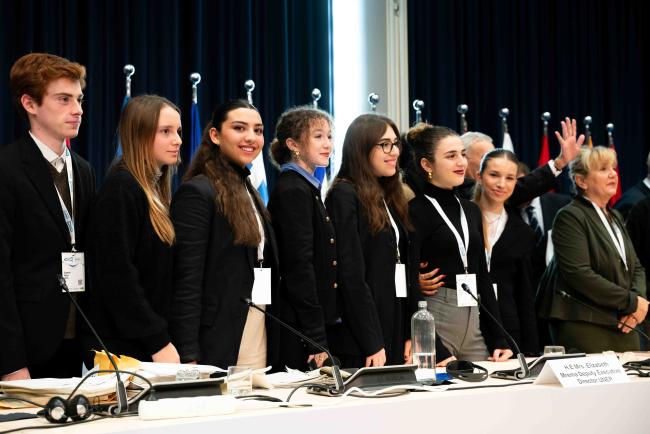 Students involved in an educational project organised and promoted by INFORAC. Italian high school, Liceo Ginnasio Tasso, Rome