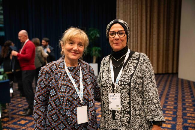 Tatjana Hema, Coordinator of UNEPMAP with Sana Taktak, Association de Continuité des Générations (SCG)