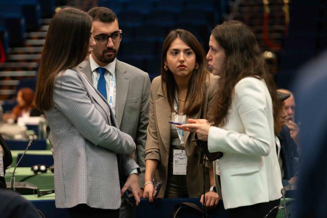 Turkish delegates before the morning plenary