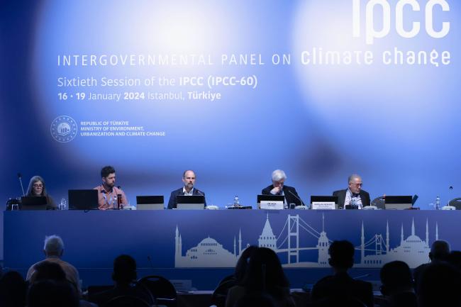 A view of the dais during the afternoon plenary