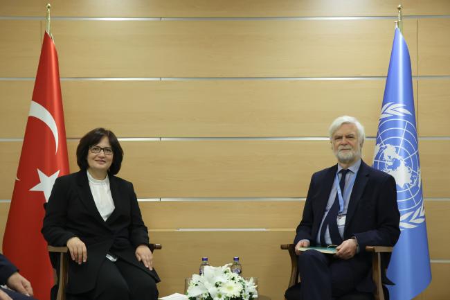 Fatma Varank, Deputy Minister of Environment, Türkiye, and IPCC Chair Jim Skea 