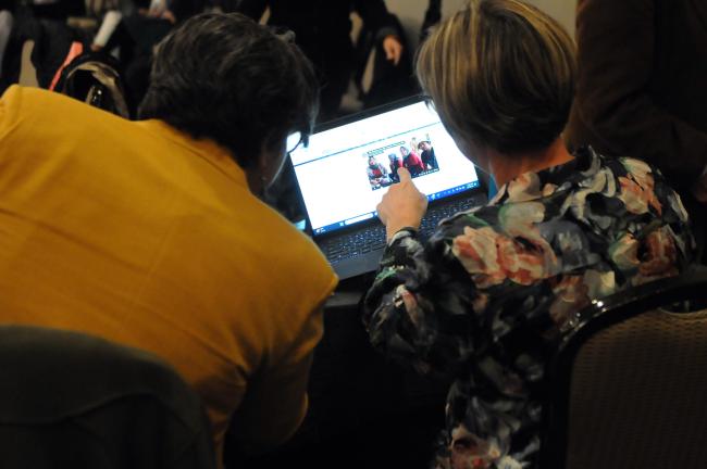 Participants check the ENB website