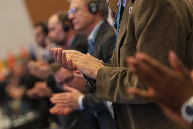 Delegates applaud