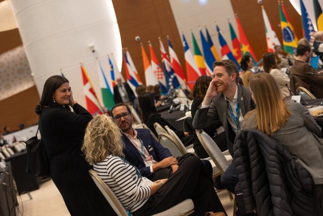Representatives of different NGOs enjoy a moment