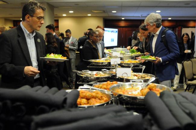 Participants enjoy lunch