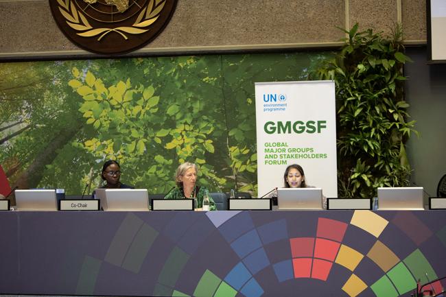 Sherika Whitelocke-Ballingsing, Poison Information Coordinator, Caribbean Poison Information Network, Gudi Alkemade, Deputy Permanent Representative of the Kingdom of the Netherlands to UNEP and Chair of the OEWG, and Nalini Sharma, UNEP Secretariat - GMGSF - 24Feb 2024