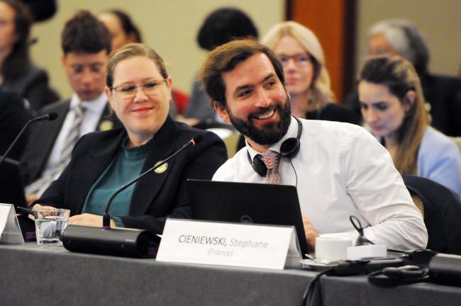 Barbara Curran, Canada, and Stephane Cieniewski, France