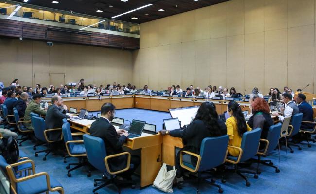 View of the room during Working Group I: Cluster B