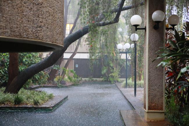 Raining