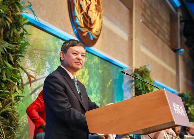 CBD COP 15 President Huang Runqiu, Minister of Ecology and Environment, China