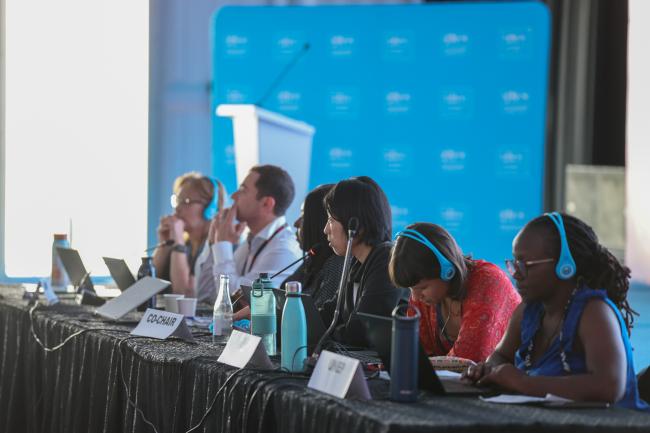 View of the dais during Contact Group I: Cluster A