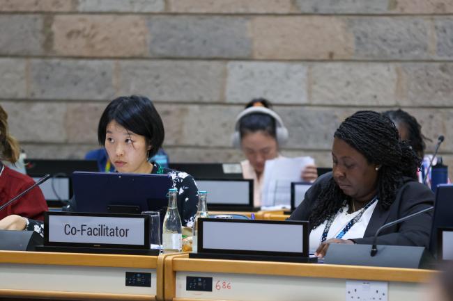 WG I Cluster A Co-Facilitators Yume Yorita, Japan, WG I Cluster A Co-Facilitator Nana Ama Owusuaa Afriyie Kankam, Ghana