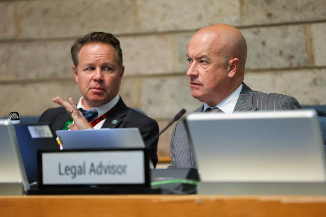 Ulf Bjornholm, Deputy Secretary, Governing Bodies and Stakeholders, UNEP, and Stadler Trengove, UNEP Legal Officer