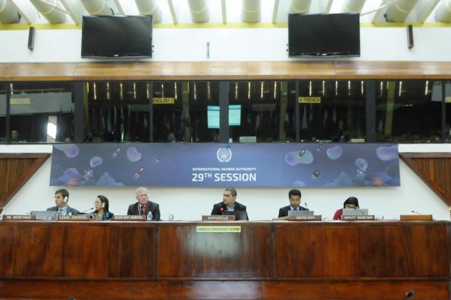 The dais during the thematic discussion
