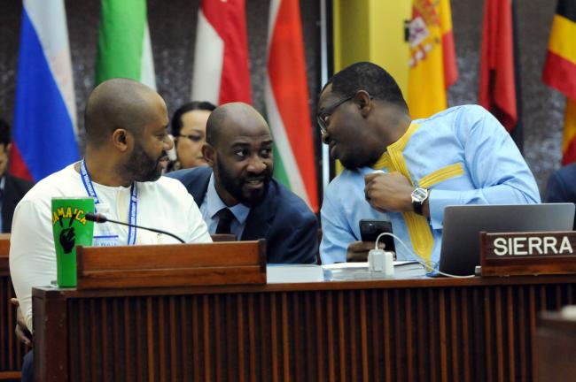 Delegates from the African Group in discussions