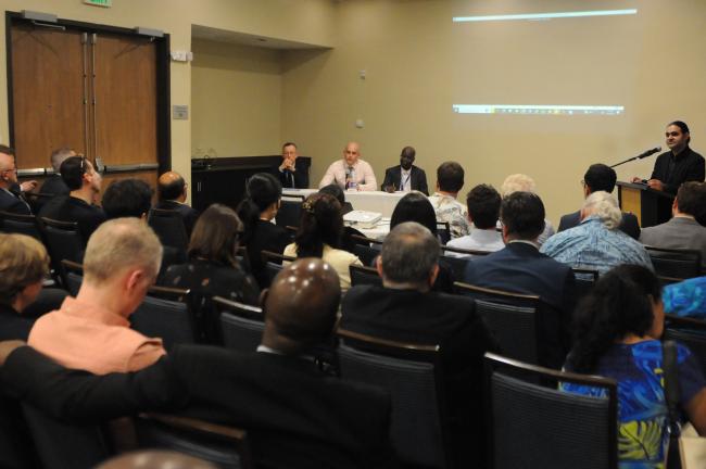 Participants during the evening event 'The Environmental Costs of Deep-Sea Mining'