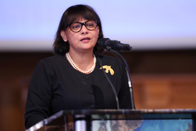 Jyoti Mathur-Filipp, Executive Secretary, Intergovernmental Negotiating Committee on Plastic Pollution, Kenya - Monaco 15 - 18March2024 - photo | IISD Earth Negotiations Bulletin
