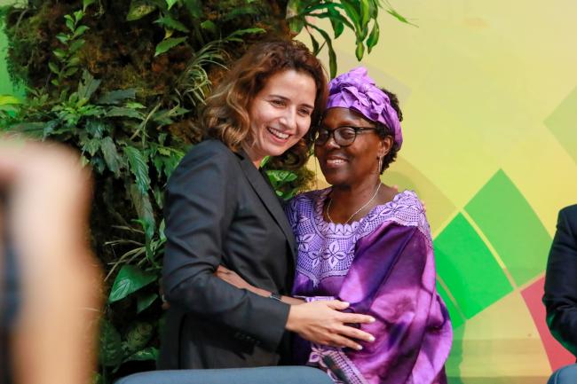 UNEA-6 President Leila Benali, Morocco, and Elizabeth Maruma Mrema, Deputy Executive Director, UNEP