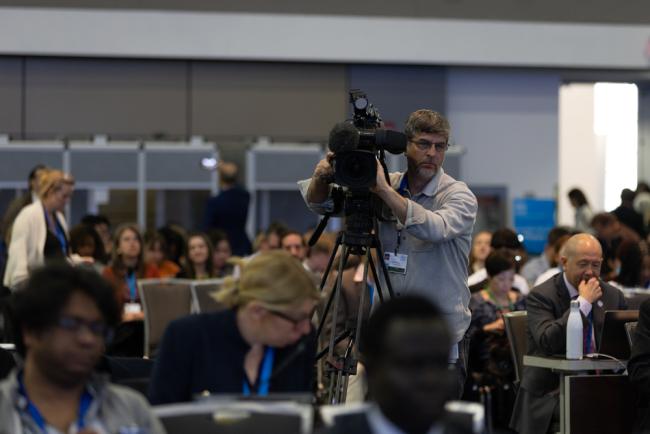 Media teams document the opening
