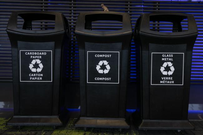 Recycling facilities around the venue