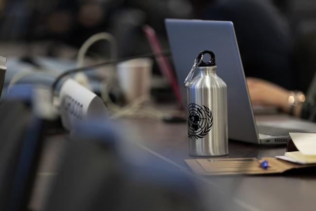 As a plastics-free meeting, delegates bring a variety of sustainable products
