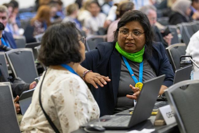 Delegates consult informally
