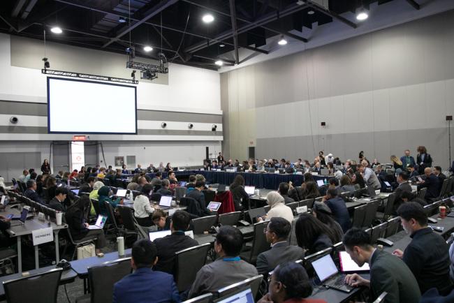 Delegates gather to continue discussions under Subgroup 1.3