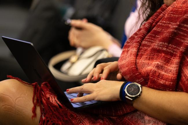 Delegates during the session