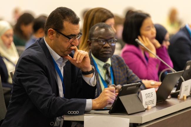 Delegates during the session