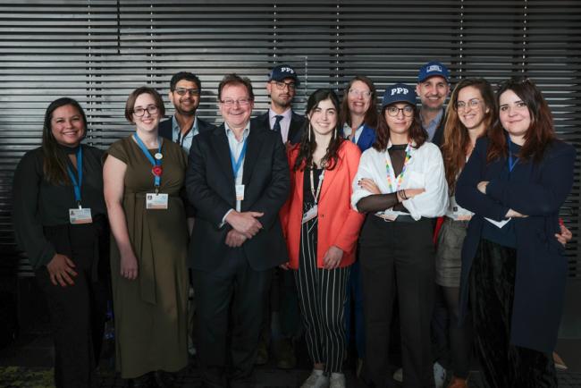 Family photo of the Center for International Environmental Law (CIEL) team attending INC-4