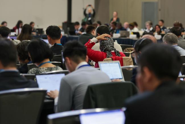 Delegates gather for discussions under Subgroup 1.2