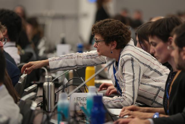 Delegates consult informally