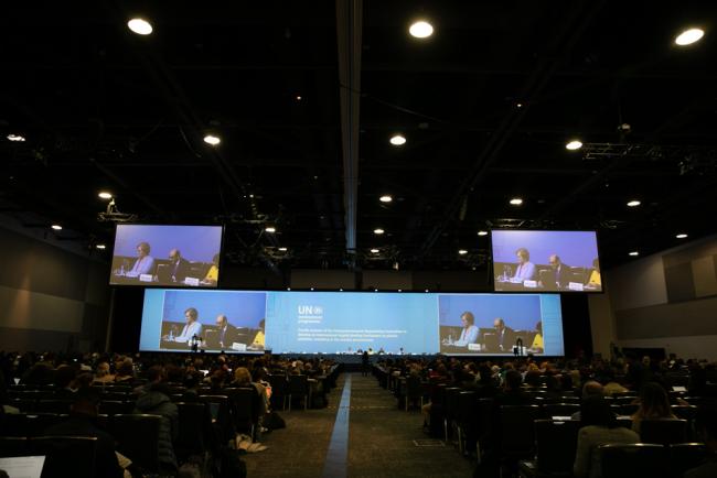 Delegates gather for the closing plenary