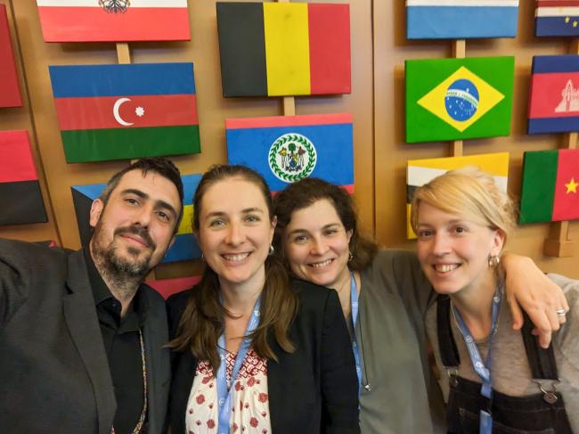 L-R: Mike Muzurakis, Greece, Jennifer Bansard, Germany, Elsa Tsioumani, Greece, and Anastasia Rodopoulou, Greece