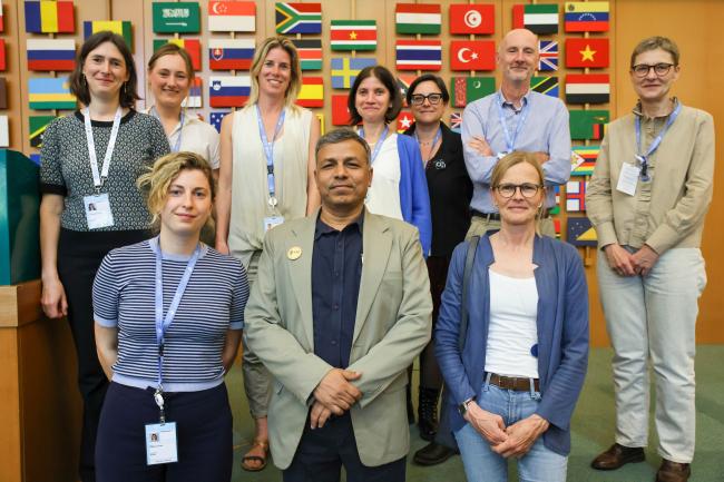Working Group Co-chairs Sunil Archak and Michael Ryan with delegates from Europe