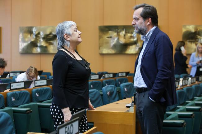 Teresa Agüero Teare, GRULAC, and Álvaro Toledo, ITPGRFA Secretariat 