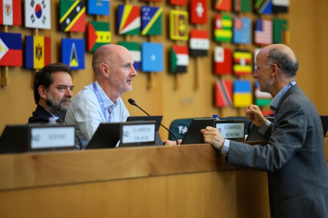 Co-Chair Michael Ryan, and François Meienberg, Civil Society