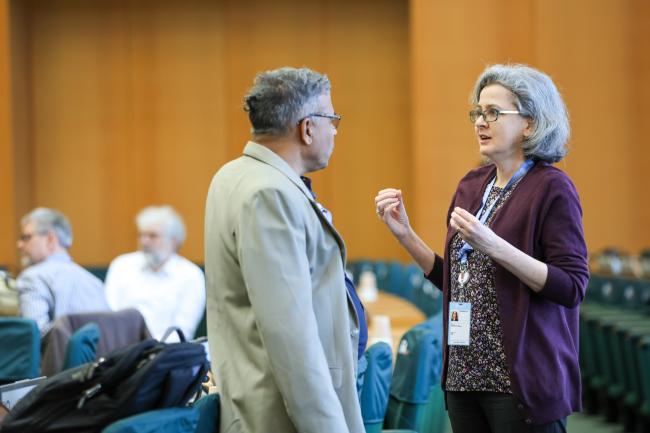 Working Group Co-chair Sunil Archak and Kathryn Garfroth, CBD Secretariat