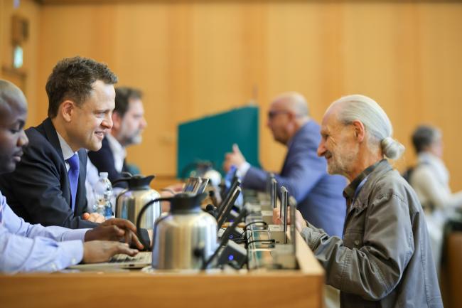 Tobias Kiene, ITPGRFA Secretariat, and Guy Kastler, Farmers’ Organizations