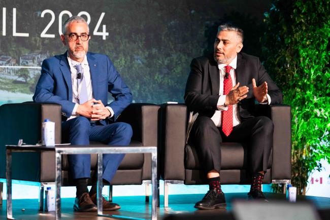 Sergi Tudela, Director-General for Maritime Policy and Sustainable Fisheries, Government of Catalonia and Almotaz Abadi, Deputy Secretary-General, Union for the Mediterranean