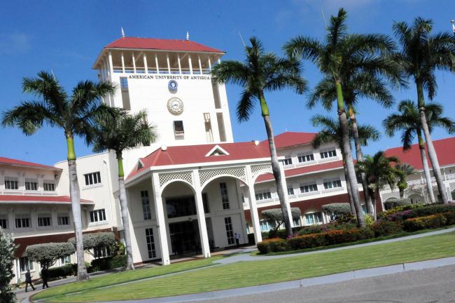 A view of the entrance of the American University of Antigua, venue of the 4th SIDS Conference