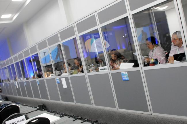 Interpreters during plenary