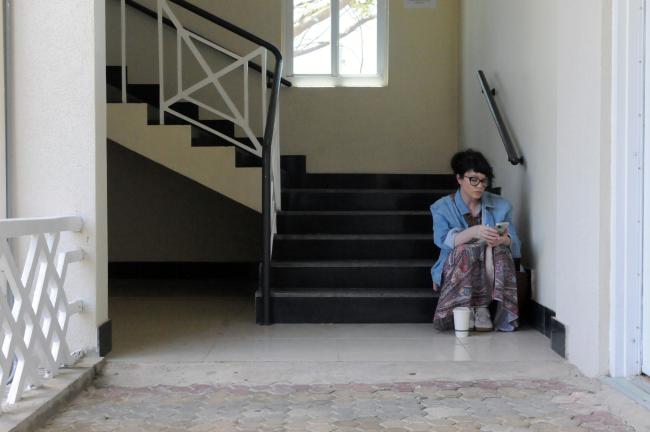 A participant during a break