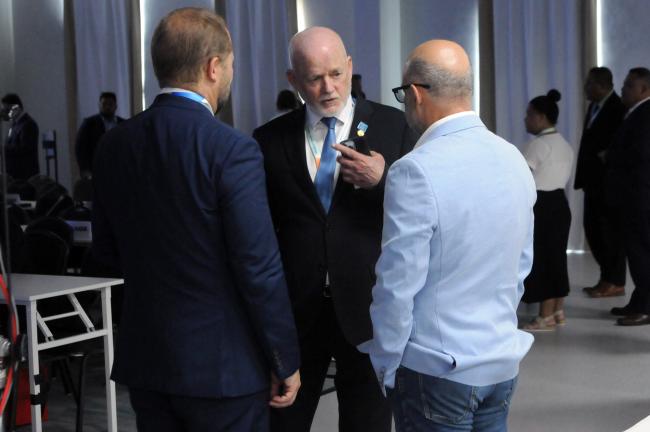 Peter Thomson, UN Secretary-Generals Special Envoy for the Ocean, and Carlos Manuel Rodríguez, CEO and Chairperson, Global Environment Facility (GEF)