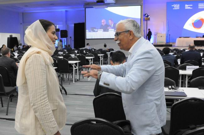 Reem Alomair, United Arab Emirates, and Mateen Ahmed Shaheen, UNFPA